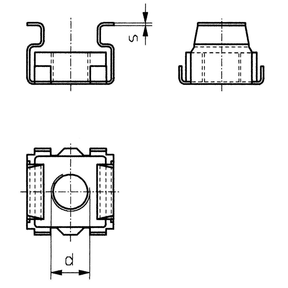 Dadi in gabbia M6 Acciaio 10 pz. TOOLCRAFT DADO A GABBIA M6*2 5 521847