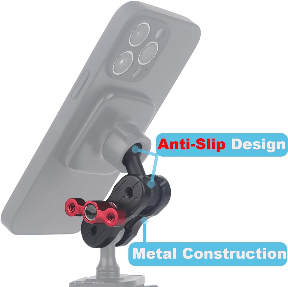 Aluminum 20mm Double Socket Arm 2.36" with 17mm Ball Compatible with Bulletpiont Mounting Solutions, 20mm Socket (Female) to 17mm Ball (Male) Adapter