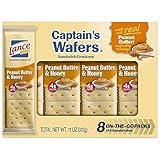 Lance Sandwich Crackers, Captain's Wafers Peanut Butter and Honey, 8-Count Boxes (Pack of 14)
