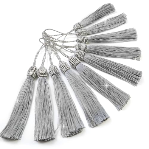 タッセル シルバー（銀） 10本セット 手芸 装飾 ハンドメイド アクセサリー ストラップ フリンジ きらきらぷんぷん丸 TSL-006