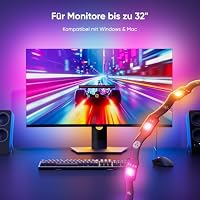 Nanoleaf PC Screen Mirror LED Strip, 2,5 m RGB IC Zickzack Streifen, nahtloser Halt an Bildschirme bis 32“, smarter USB-C Gaming Lichtleiste, direkter Musik Sync & Dynamische Szenen via Desktop App – Ansicht 6