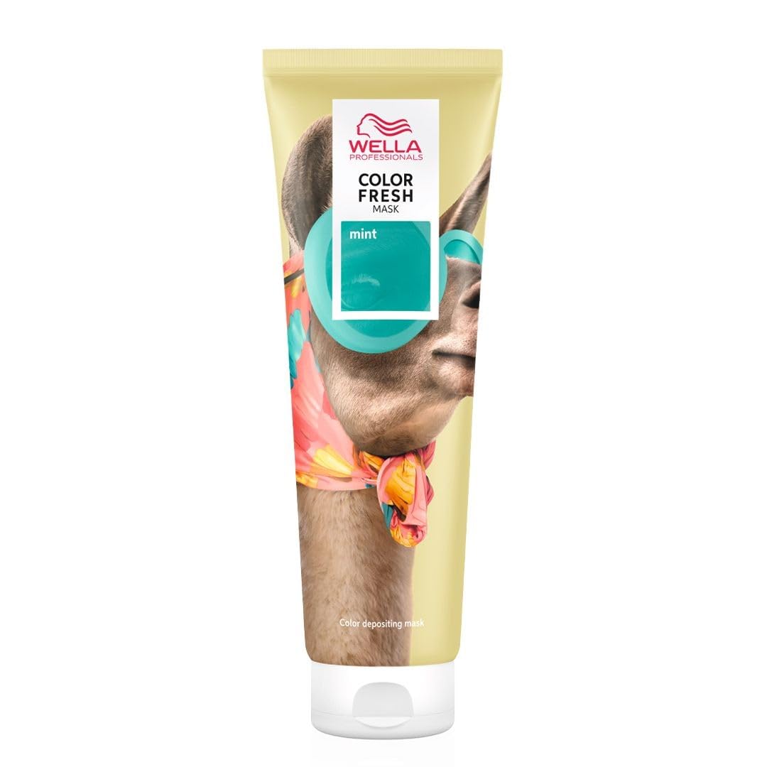 WELLA 985-18850 Color Fresh Mask Fun Mint 150 ml for Adults, Built for Healthy-Looking Hair Care and Styling, 150 ml, Size 150