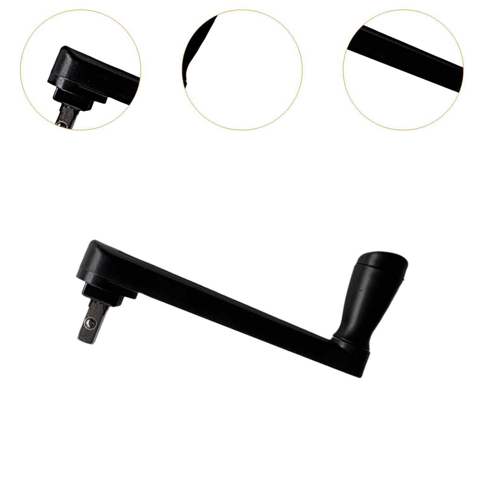Grupo brazo manivela para sombrilla de patio, mango desmontable, accesorios universales para sombrilla de jardín, negro