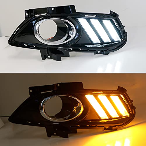 Kit LED DRL para Ford Fusion 2013-2016 Xenon Blanco Ámbar miniatura 3