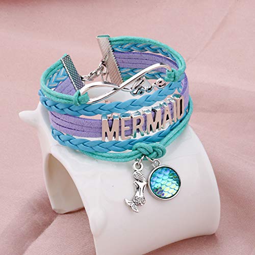 HOLLP Mermaid Infinity Love Bracelet Mermaid Jewelry Beach Jewelry Mermaid Gifts for Girls3