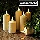 yunsheng Wiederaufladbare LED Kerzen mit 10-Tasten Fernbedienung, Outdoor Wasserdichte Flammenlose Kerzen mit 6/8H Timer, Römische Stumpenkerze im 6er Set (5.1x10.5/14/16.5cm), Elfenbein, Type-C
