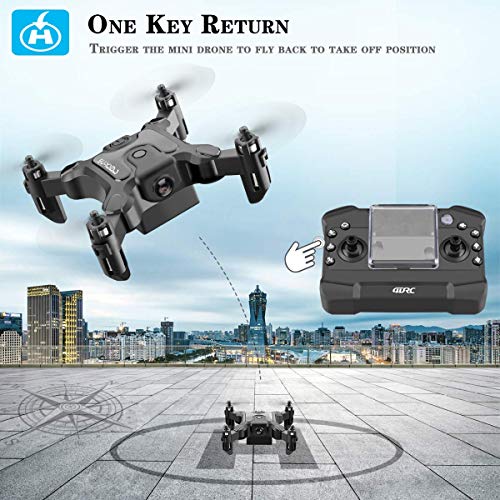 4DRC V2 Foldable Mini Drone for Kids Beginners,RC Nano Quadcopter Pocket Drone for Kids Gift Toys,with Altitude Hold, Headless Mode, 3D Flips, One Key Return and Speed Adjustment and 3 Batteries