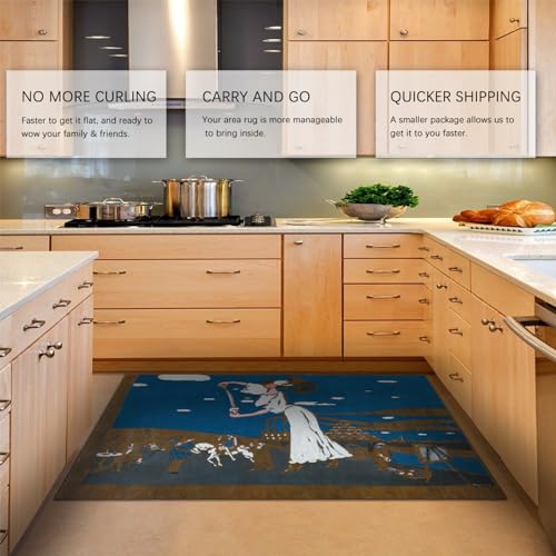 Tapis Kandinsky antidérapant et lavable : la solution douce 120x160cm - 5