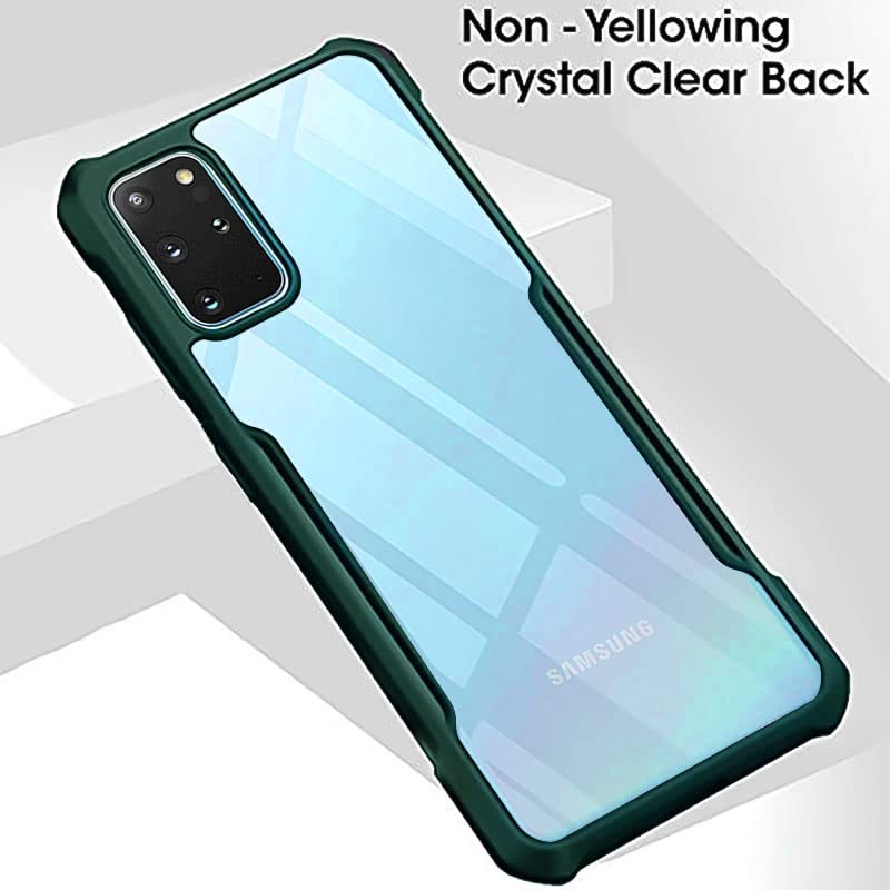 Image of WOW IMAGINE Shock Proof Clear Protective Back Case for Oppo Reno 8 Pro - AirEDGE Technology | 360 Degree Camera Protection | Transparent Hybrid Back Case Mobile Cover - Green