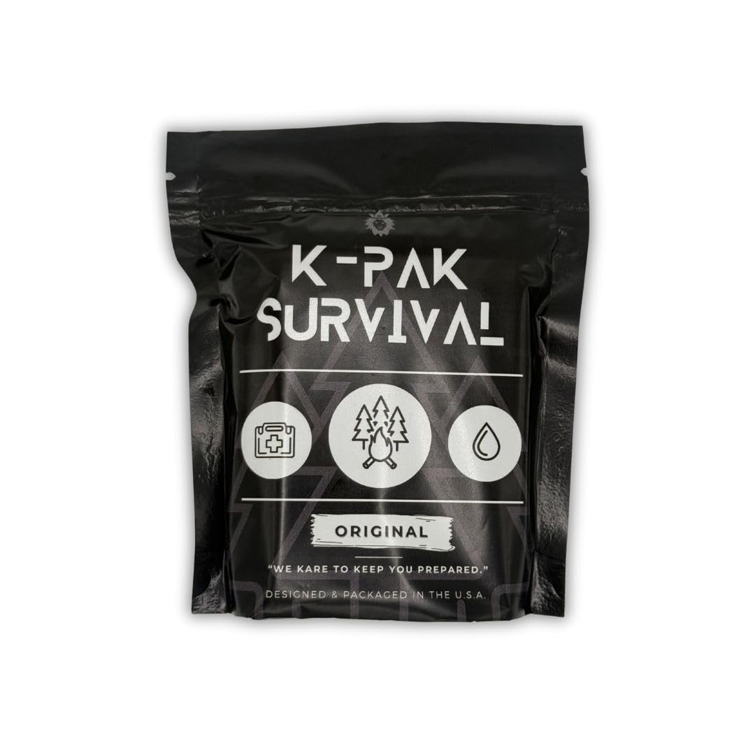 K-Pak Survival K-Pak Survival Care Package, Pocket-Sized Outdoor Survival Kit for Camping, Adventures, Emergencies, Prepping, and Everyday Carry