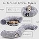 Plüsch Katzentunnel Rund Mit Katzenbett Katzen Tunnel XXL Ultra weiche Runde Donut Form für Indoor Kleine mittlere große Katzen