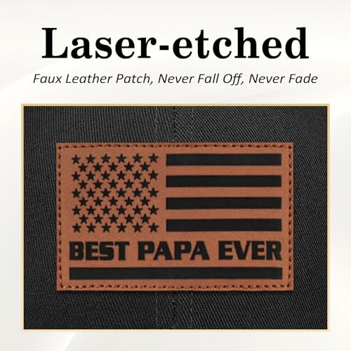 Image of Papa Gifts from Grandkids American Flag Cap Papa Hat for Grandpa