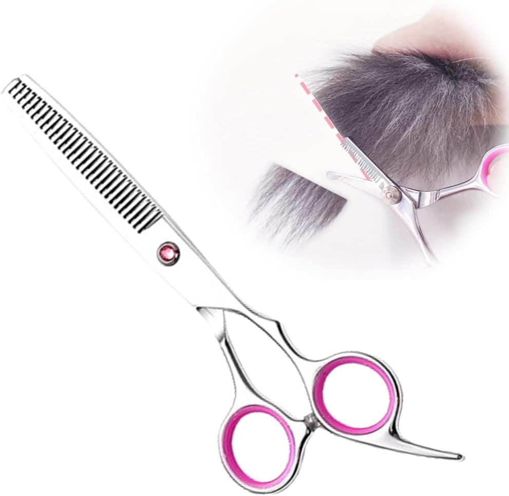 Kit De 3 Ciseaux De Toilettage Professionnels Pour Chien Et Chat - 7 Pouces - Droits, Incurvés, éclaircis