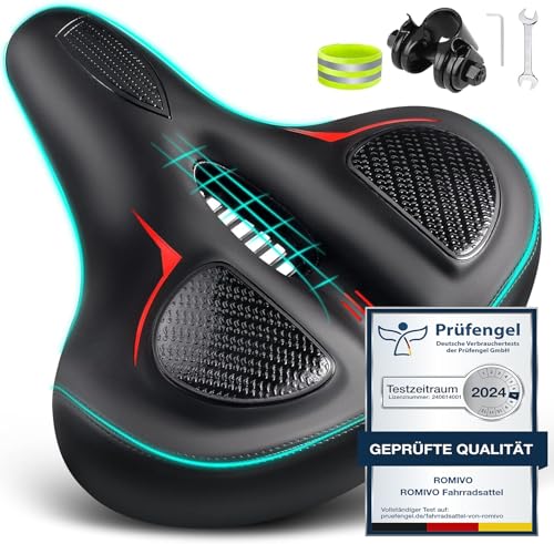 Fahrradsattel Bequemer, Gel Fahrradsitz Bequem Weich für Damen & Herren, Ergonomisch Fahrrad Sattel...