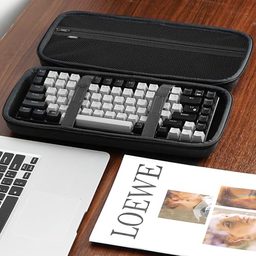 Hard 75% Keyboard Case, Hard Travel Storage Case for 84 Key Portable Keyboard, Compatible with Logitech POP, K2 - Dark Grey by Kingshion - Image 5