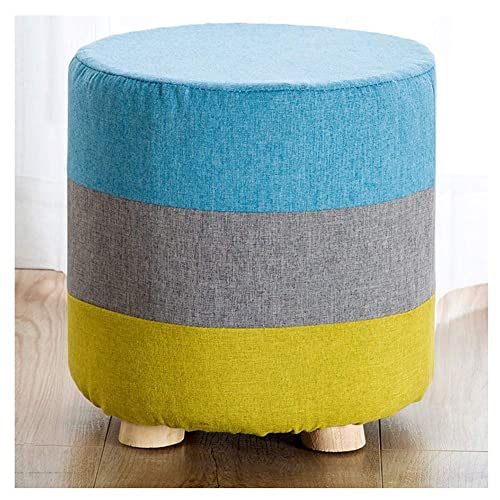 Taburete de sofá en madera maciza de diseño simple y acabado natural 2