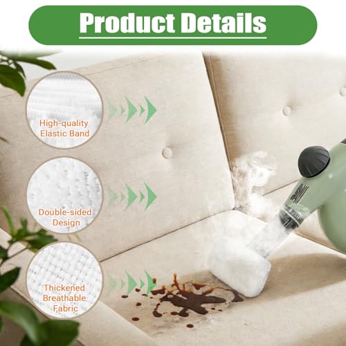 Image of Snowlily 16 Pack Reusable Microfiber Cloths for Handheld Steam Cleaner, Universal & Washable Steam Cleaner Pads, Compatible with Bissell Steam Shot, Wagner, McCulloch, PurSteam, Comforday and More