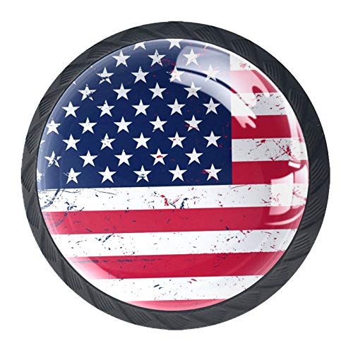 Boutons de tiroir drapeau américain multicolores et poignée de meuble USA - 3