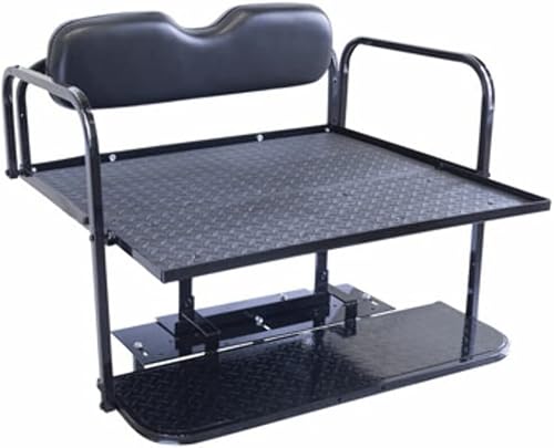 Miniatura 4 de Performance Plus Carts Club Car DS - Kit de asiento trasero plegable para carrito de golf, compatible con modelos 2000.5 en adelante (negro)