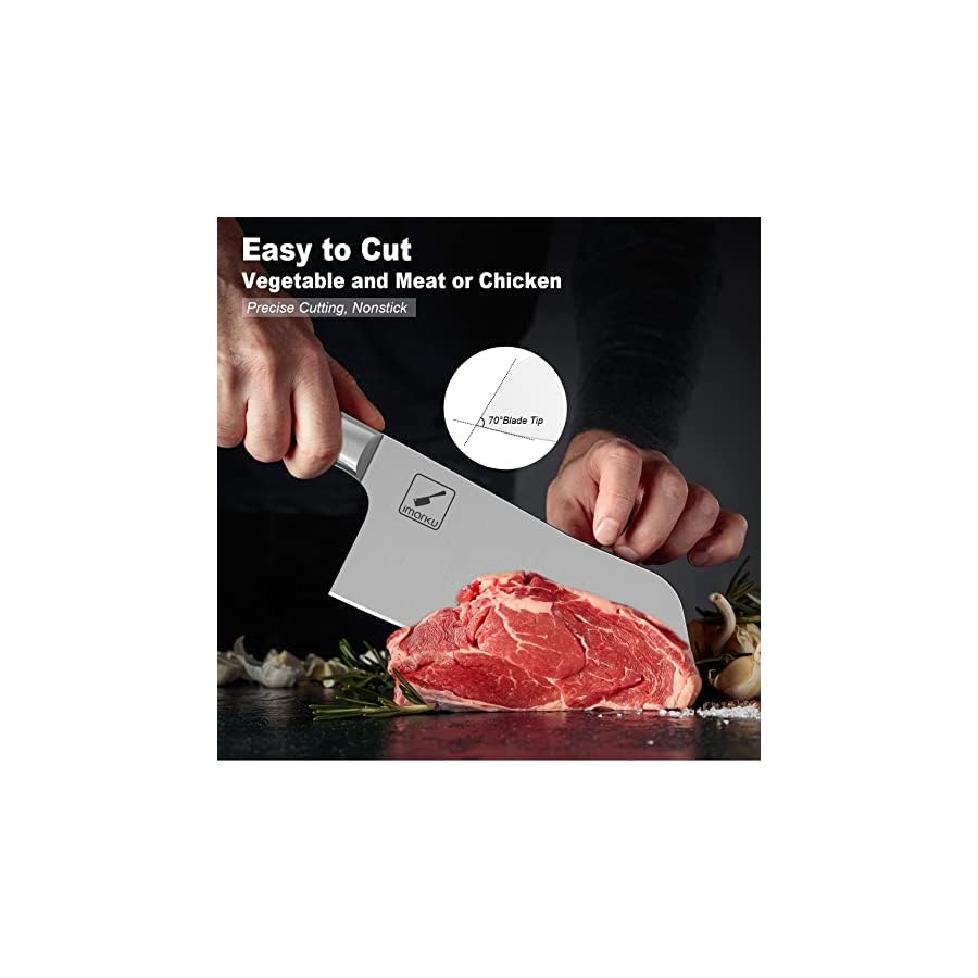 imarku-Kitchen-Knife-7-Inch-Ultra-Sharp-Butcher-Knife-Japanese-SUS440A-Stainless-Steel-Cleaver-Knife-with-Ergonomic-Handle-Meat-Knife-for-Home-Kitchen-Restaurant-Best-Gifts imarku Kitchen Knife, 7 Inch Ultra Sharp Butcher Knife - Japanese SUS440A Stainless Steel Cleaver Knife with Ergonomic Handle, Meat Knife for Home, Kitchen, Restaurant - Valentines Day Gifts