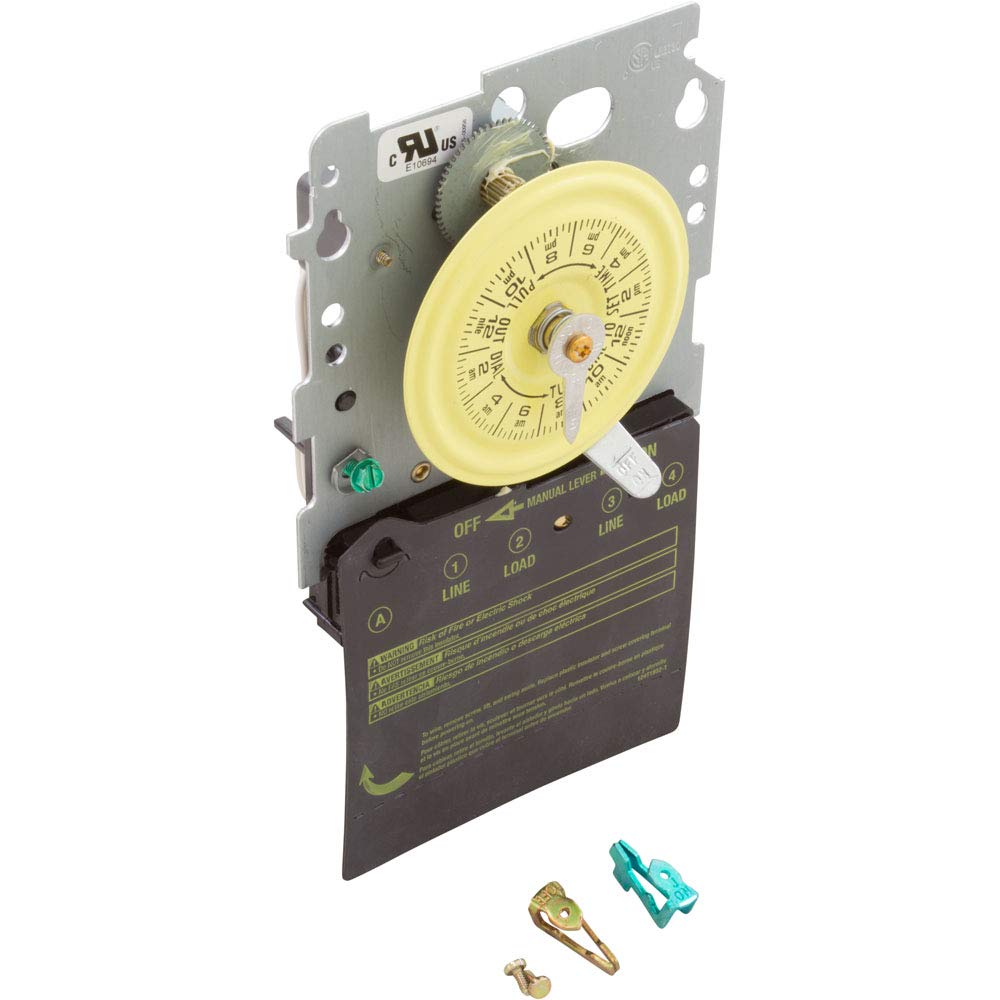 Intermatic T106M Timer - Heavy-Duty Mechanical Time Switch - Versatile Scheduling with Manual Override for Pool and Spa Applications