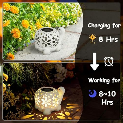 Tortue solaire de jardin pour baliser vos zones sombres sans câbles grâce à la résine étanche