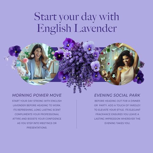 Image of Yardley London English Lavender Perfume for Women, 100ml - 90% Naturally Derived, Daily Wear Spray | Lavender & Musk Fragrance