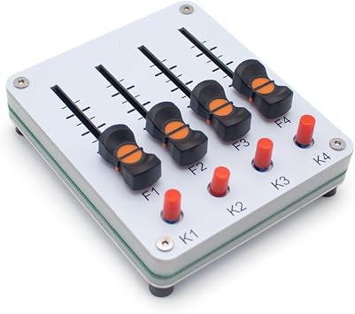 4-Channel USB-C MIDI Fader Controller, 45mm Faders & 4 Buttons, Plug & Play MIDI Mixer for DAW Music Recording