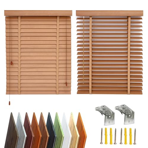 Stores Venitien en Bois Massif avec Lamelles De 50 Mm Store Interieur Et Exterieur pour Fenetres Store Occultant Thermique Stores Horizontaux pour Cuisine...