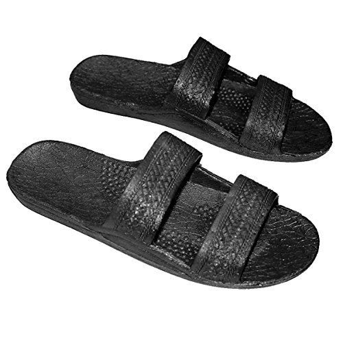 Original Hawaii Beach Sandals | Black Slides (13, Black)