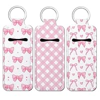 Lip Balm Chapsticks Holder Keychain for Lipstick Chapsticks Holder Portable Sleeve Chapstick Pouch Keychain Lipstick Holders Cute Chapstick Holder for LipGloss Lipsticks Gift Women Girl