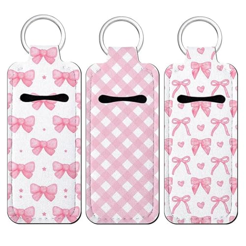 Fadayunn Chapstick Holder Key Chain Lip Balm Holder Keychain Cute Chapstick Holder Keychain Potable Chapstick Holders with Clip Lip gloss Organizer for LipGloss Lipstick Gift Women Girl