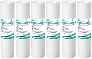 6X AquaHouse 10" Sediment Water Filter Cartridge for Reverse Osmosis, Water fed Pole & Partictle Filtration, fits Standard 10" Filter housings - 5 Micron