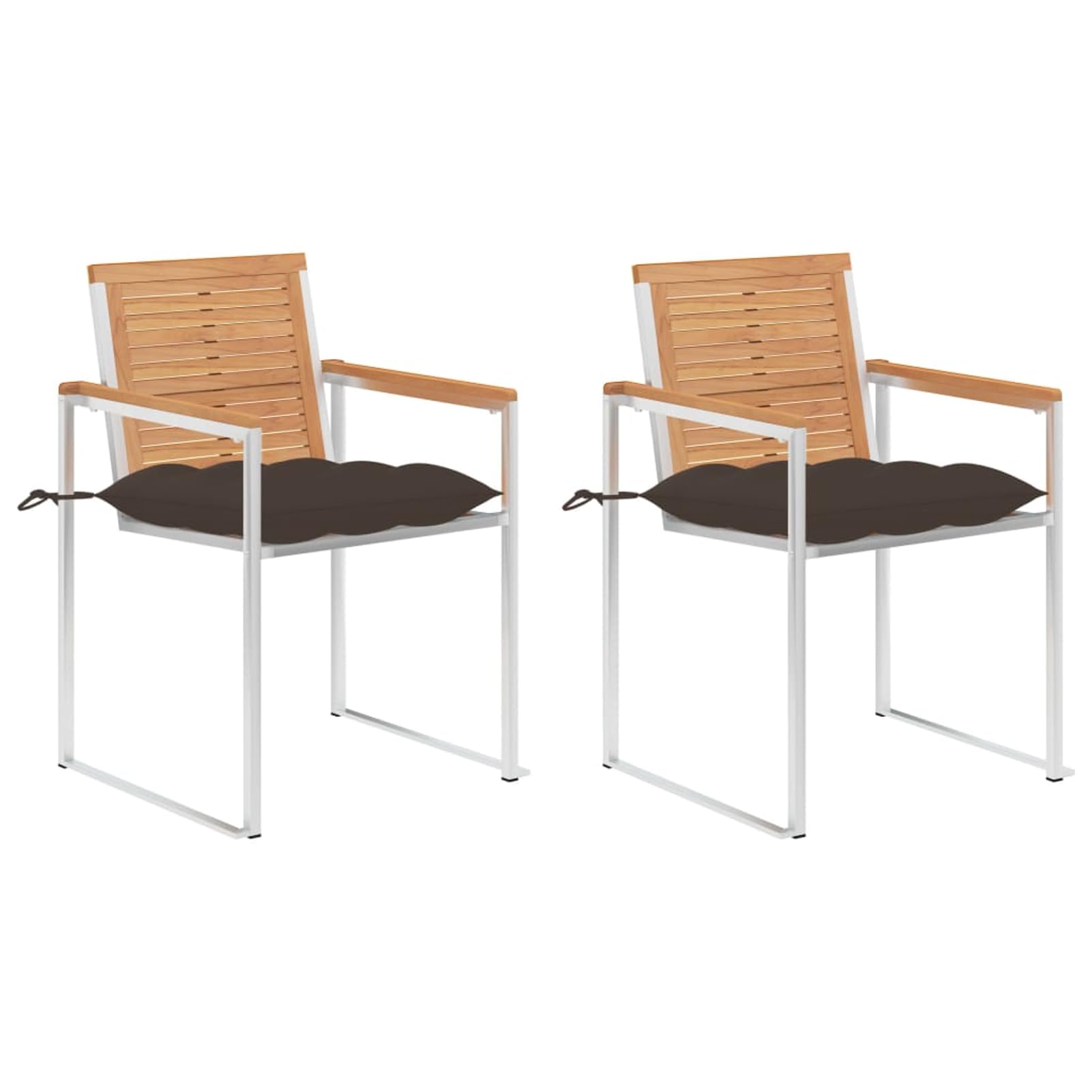 Chaise de jardin en teck et inox pour un extérieur moderne et élégant