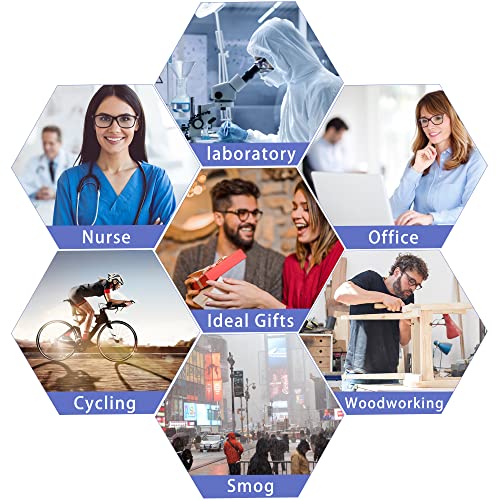 Letaaka Safety Goggles, 4 Pack Anti Fog Safety Glasses For Women Men, Blue Light Blocking Eyeglasses Anti Dust Uv Protective Eyewear #TOP4