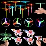 Material de primera calidad: los juguetes voladores están hechos de material de alta calidad, seguro y reutilizable para todas las edades. Las luces LED garantizan una larga vida útil, las luces brillantes son más divertidas.