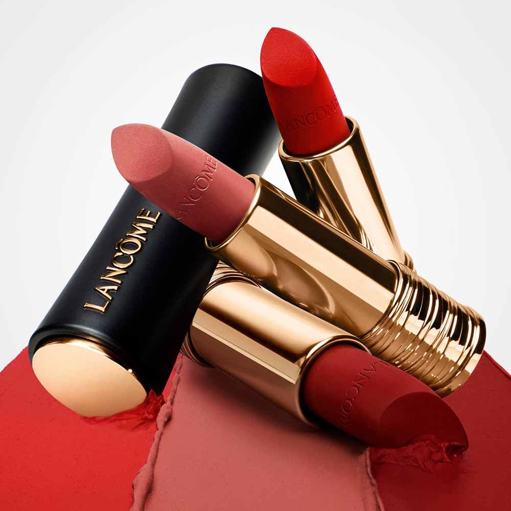 Lancôme L'Absolu Rouge Drama Matte Lipstick - Pogrubione, pudrowe matowe wykończenie, trwały komfort i nawilżenie, francuski dramat 200
