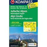 KOMPASS Wanderkarte Julische Alpen - Alpi Giulie: Wanderkarte mit Aktiv Guide, alpinen Skirouten, Loipen und Radrouten. GPS-genau. 1:25000 (KOMPASS-Wanderkarten, Band 64)