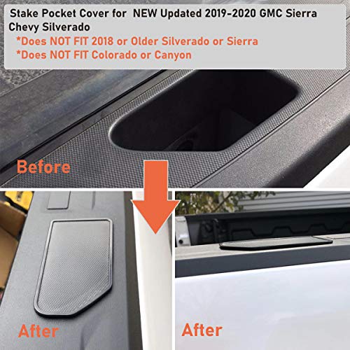 image for Jaronx Compatible with Chevy Silverado/GMC Sierra Stake Pocket Covers 