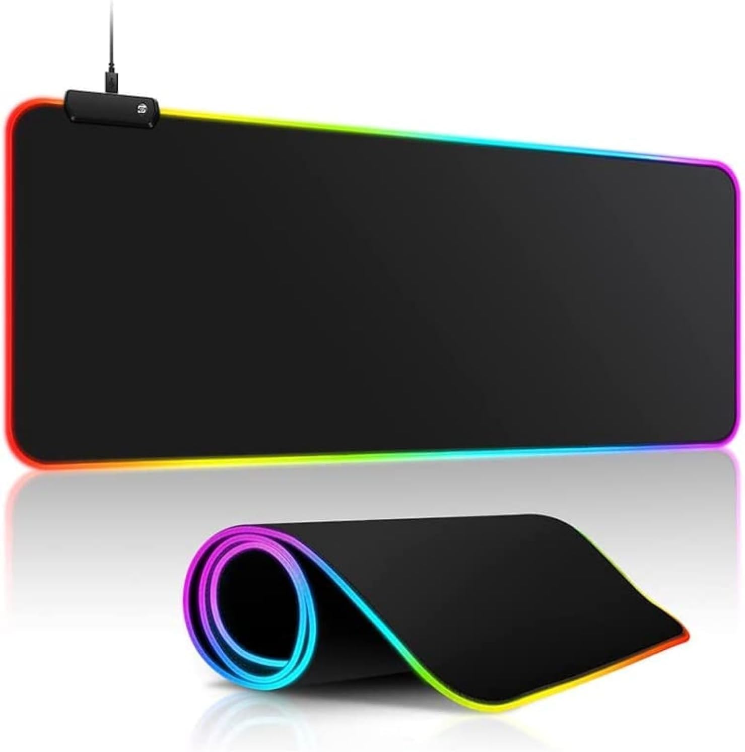 RGB Gaming Mouse Pad - Transform Your Gaming Experience, 12 Lighting Modes, 2 Brightness Levels, Anti-Slip Waterproof Surface, Large Extended Mouse Mat (31.5 x 11.8 Inch)