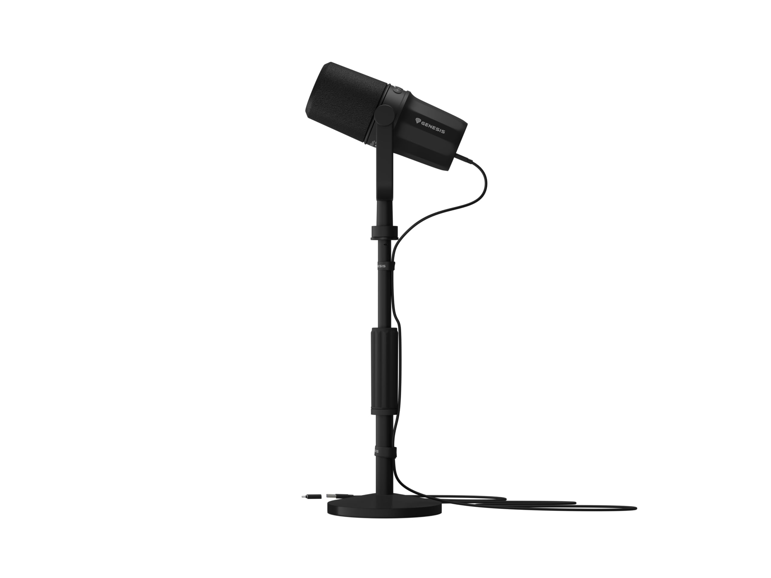 Genesis Radium 750D USB/XLR Mikrofon für PC, dynamisches Studio Mikrofon mit Stativ, Gaming Mikrofon für Streaming, Podcast, Twitch, YouTube, Discord, 96kHz/24-bit, Mute, Gain, Monitoring, Schwarz