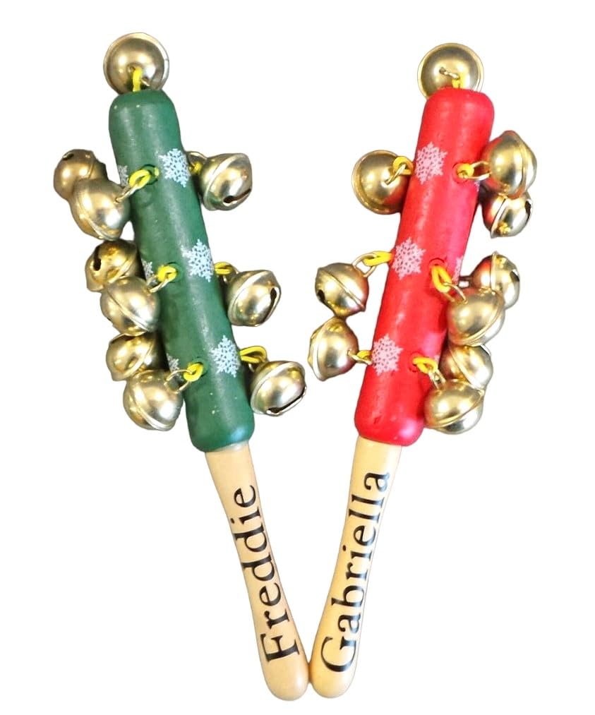 Christmas hand sleigh jingle bells Personalised (One per Purchase)