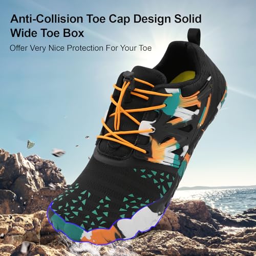 Image of XIHALOOK Athletic Hiking Water Shoes Womens Mens Quick Dry Barefoot for Beach Walking Kayaking Surfing Training
