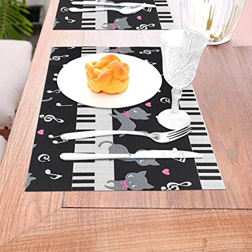 Tapis de table tissé 45x30 cm antidérapant et lavable pour repas - 6