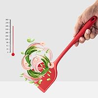 Vista 2 de 9 Piece Silicone Kitchen Utensils Set, Nonstick Cookware, Spatula, Soup Spoon, Strainer, Rice Spoon, Scraper, Spoon for