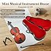 EASTROCK Miniature Violin Model, 9.8in Wooden Mini Violin with Stand, Black Leather Case - Dollhouse Accessory, Musical Instrument Decor Gift for Home Office
