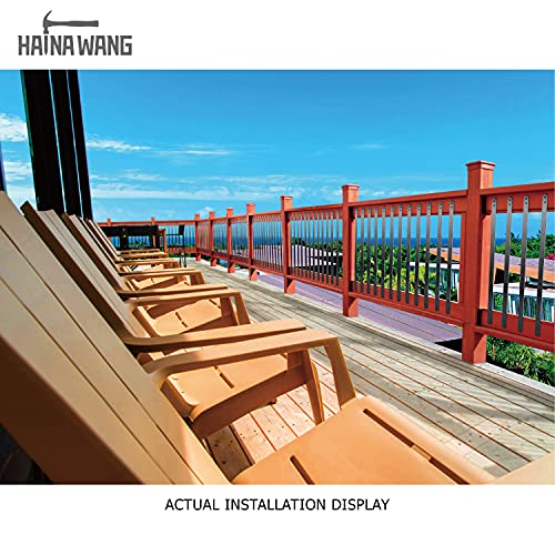 Haina Wang Aama-2604 Standard Deck Balusters Aluminum For Deck Railing Porch (Straight/50Pc, Black-32.25") #TOP3
