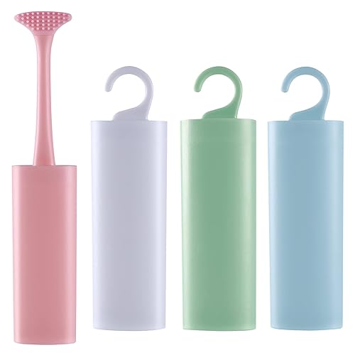 Raspador de lengua de doble cara, cepillo de lengua y limpiador para hombres y mujeres, paquete de 4