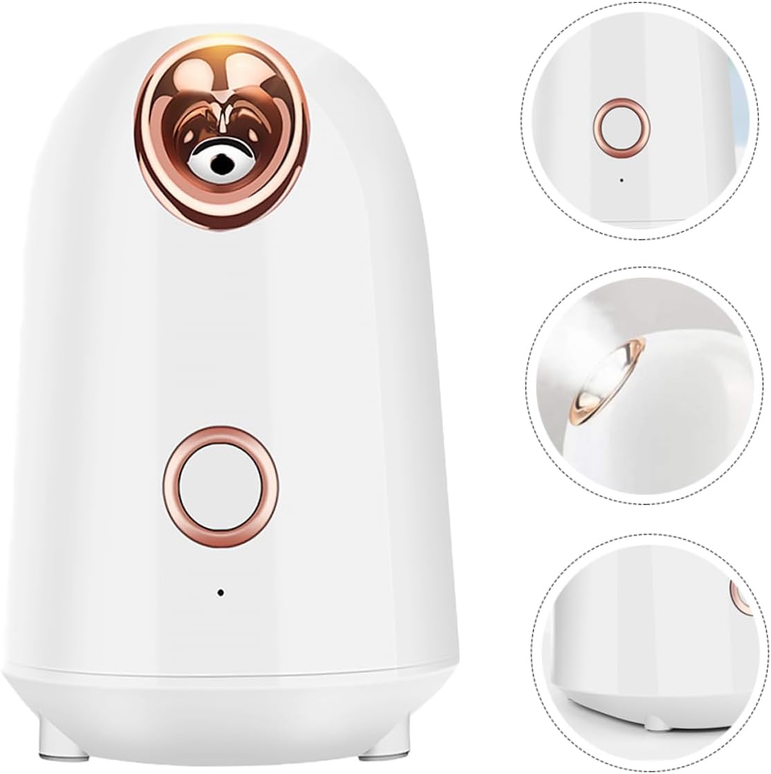 Household Facial Steamer with Hot Mist for Moisturizing and Pore Opening Beauty Humidifier for Softer Skin Aging Facial Treatment Tool US Plug Ivory White Suitable for Distilled