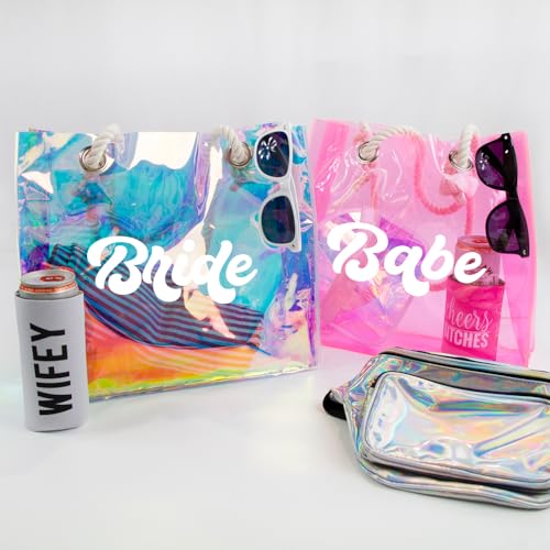 Bolso Tote Transparente Neon con Asas de Cuerda miniatura 7